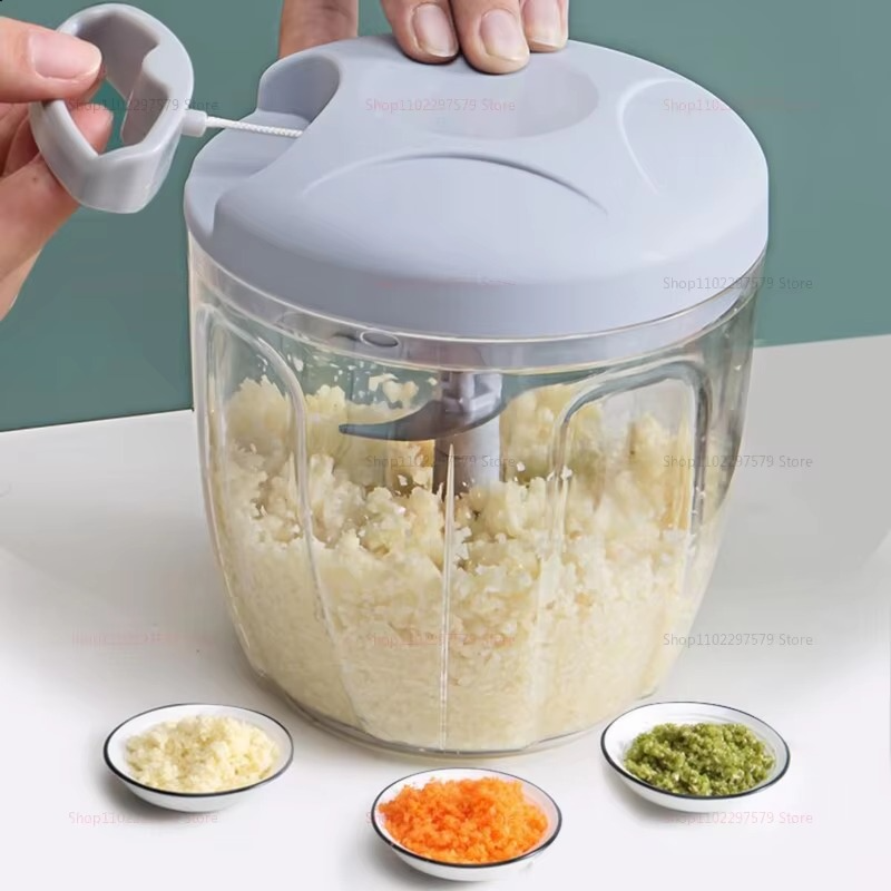 500ML 900ML Manual Garlic Chopper Meat Grinder Vegetable Cutter Slicer Fruit Crusher Kitchen Gadget Blenders for Food Prep