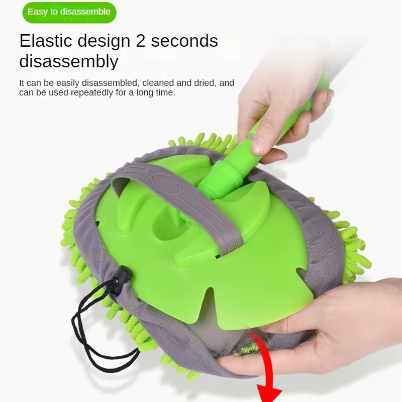 Car Cleaning Brush Detailing Super Absorbent Car Wash Brush Adjustable Telescoping Long Handle Clean Mop Auto Accessories