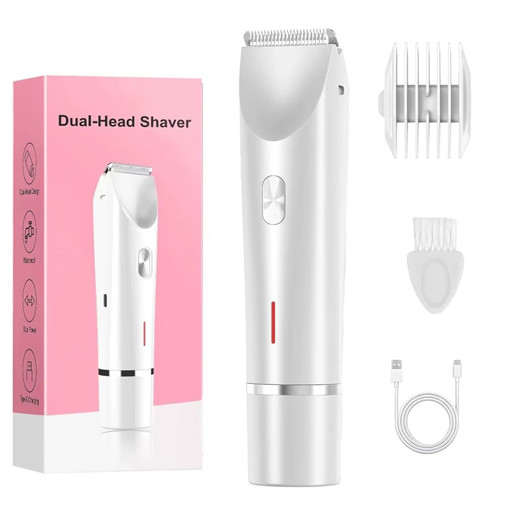 Electric Shaver for Woman Double Head Dual Purpose Female Razor Body Epilator Leg Underarm Bikini Electric Hair Remover Trimmer
