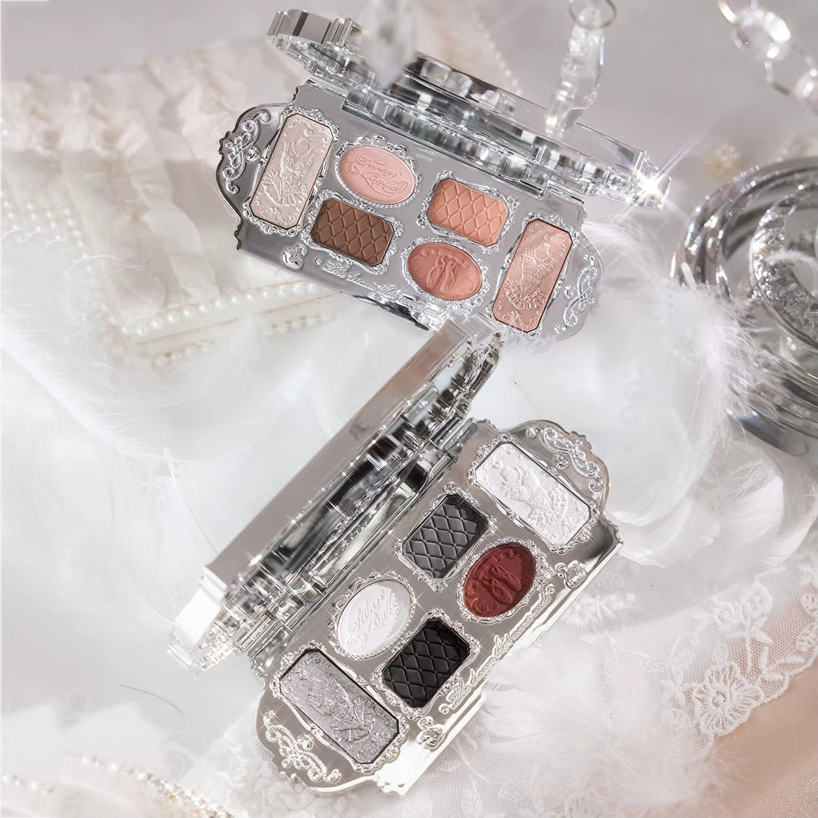 Flower Knows Swan Ballet 6 Color Eyeshadow Palette Matte Shimmer Pearl Glitter Waterproof Highly Pigmented Long Lasting Makeup