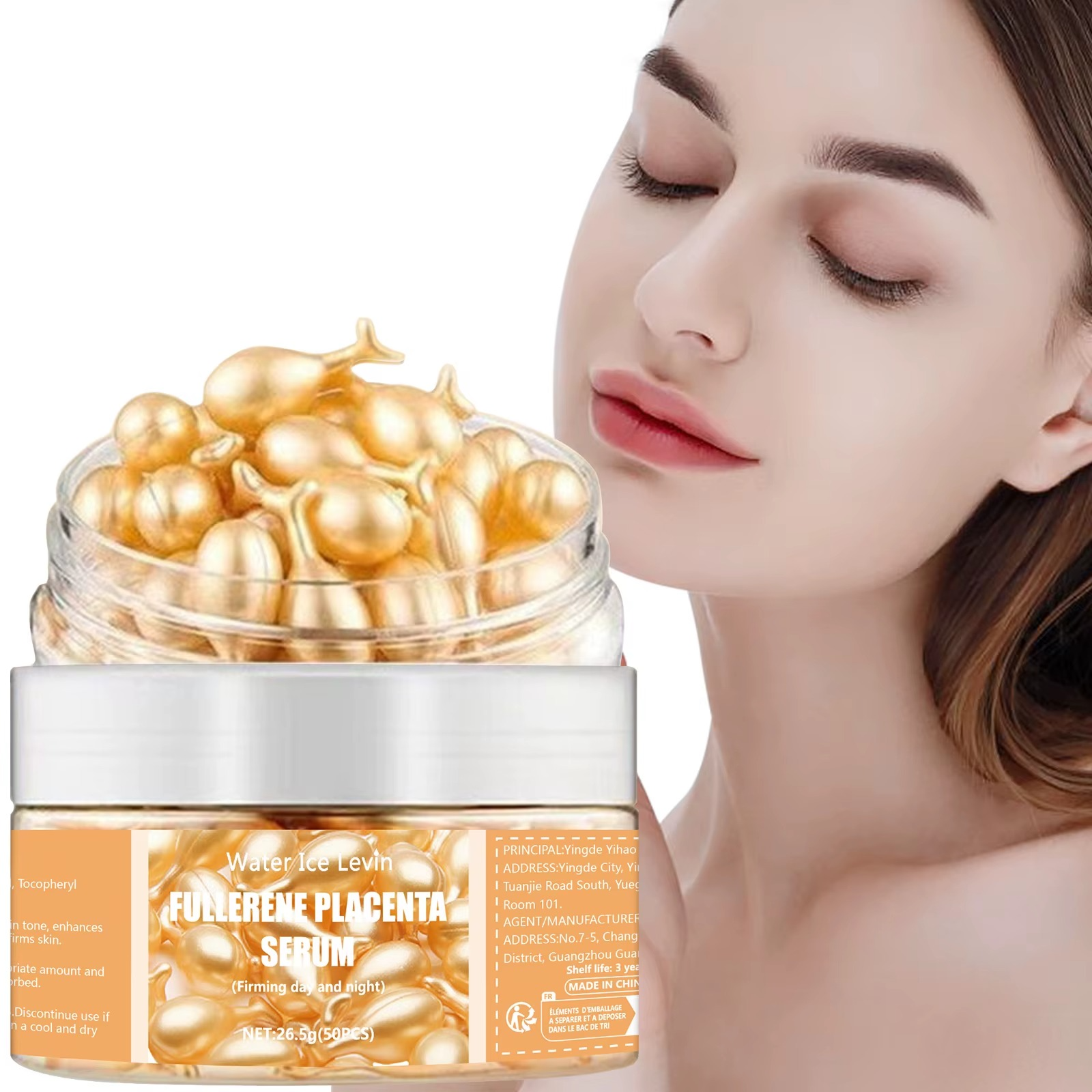 50Pcs Collagen Face Care Capsules Serum Spot Acne Wrinkle Remover Firming Whitening Hyaluronic Acid Essence Skin Care
