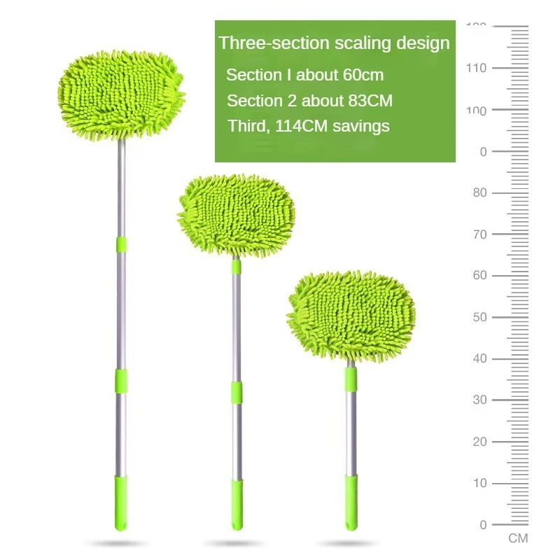 Car Cleaning Brush Detailing Super Absorbent Car Wash Brush Adjustable Telescoping Long Handle Clean Mop Auto Accessories