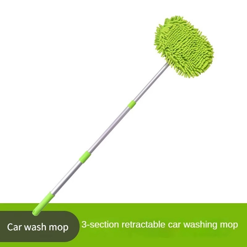 Car Cleaning Brush Detailing Super Absorbent Car Wash Brush Adjustable Telescoping Long Handle Clean Mop Auto Accessories