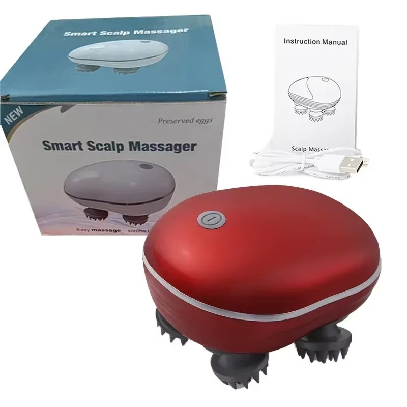 Electric Scalp Head Massager Red Light Therapy Antistress Relax Body Massage Remove Muscle Tension Tiredness Massageador Tool