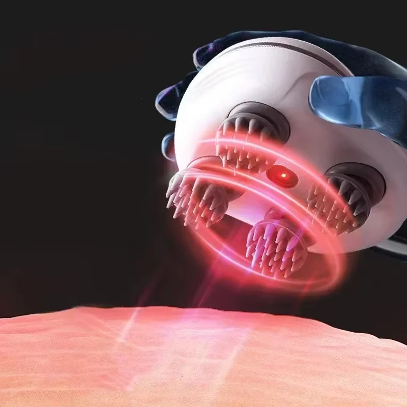 Electric Scalp Head Massager Red Light Therapy Antistress Relax Body Massage Remove Muscle Tension Tiredness Massageador Tool