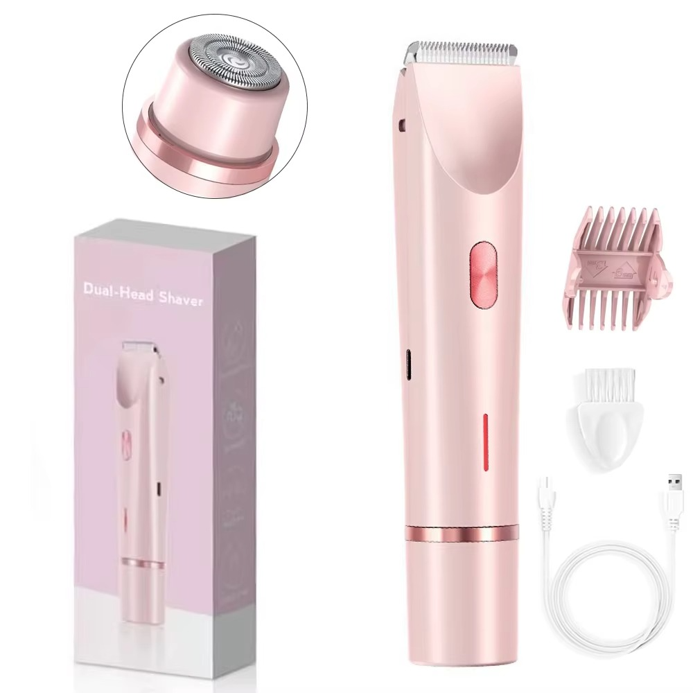 Electric Shaver for Woman Double Head Dual Purpose Female Razor Body Epilator Leg Underarm Bikini Electric Hair Remover Trimmer