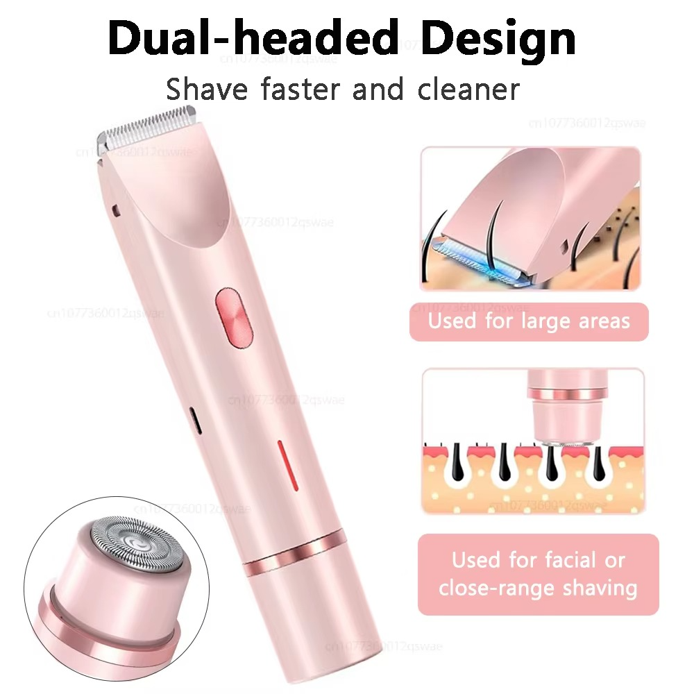 Electric Shaver for Woman Double Head Dual Purpose Female Razor Body Epilator Leg Underarm Bikini Electric Hair Remover Trimmer