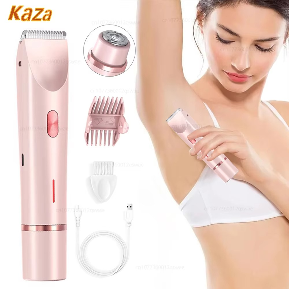 Electric Shaver for Woman Double Head Dual Purpose Female Razor Body Epilator Leg Underarm Bikini Electric Hair Remover Trimmer