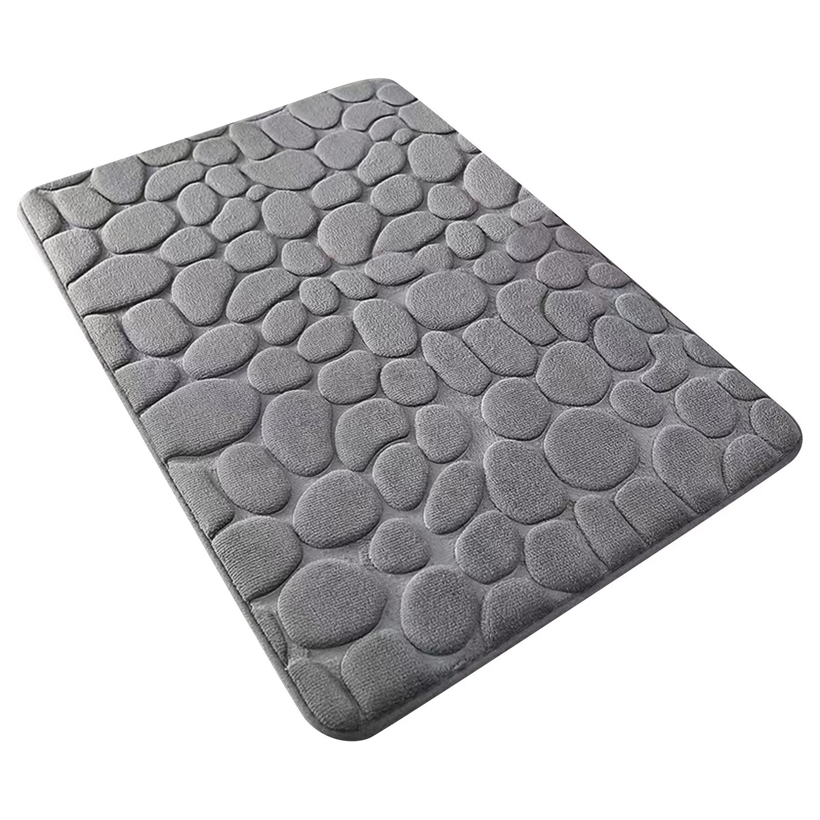 Non Slip Bathroom Mat Bath Mats Absorbent Doormat Carpet Cobblestone Embossed Door Floor Mats Machine Washable Quick Drying